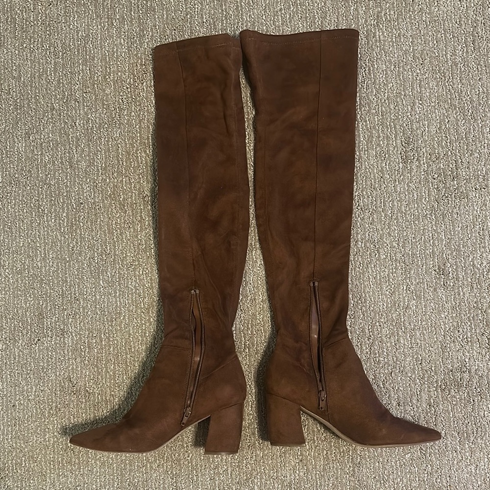 EUC Steve Madden over the knee suede Nifty Boots